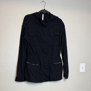 Athleta Black Utility Jacket with Hood Size S